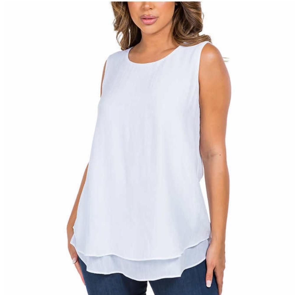 White Sleeveless Top